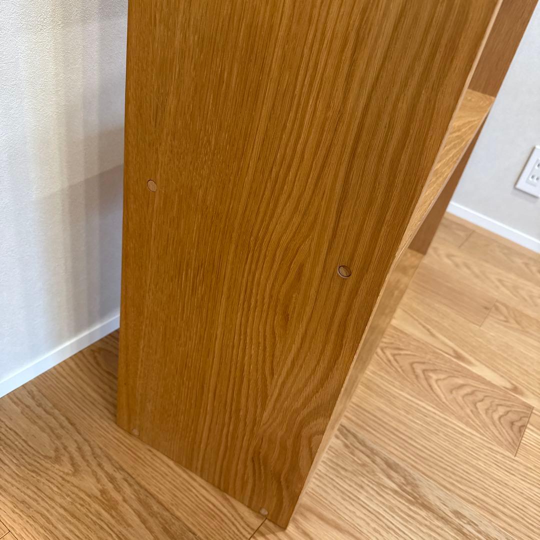 無印良品 スタッキングシェルフ ワイド ２段 オーク材　訳あり