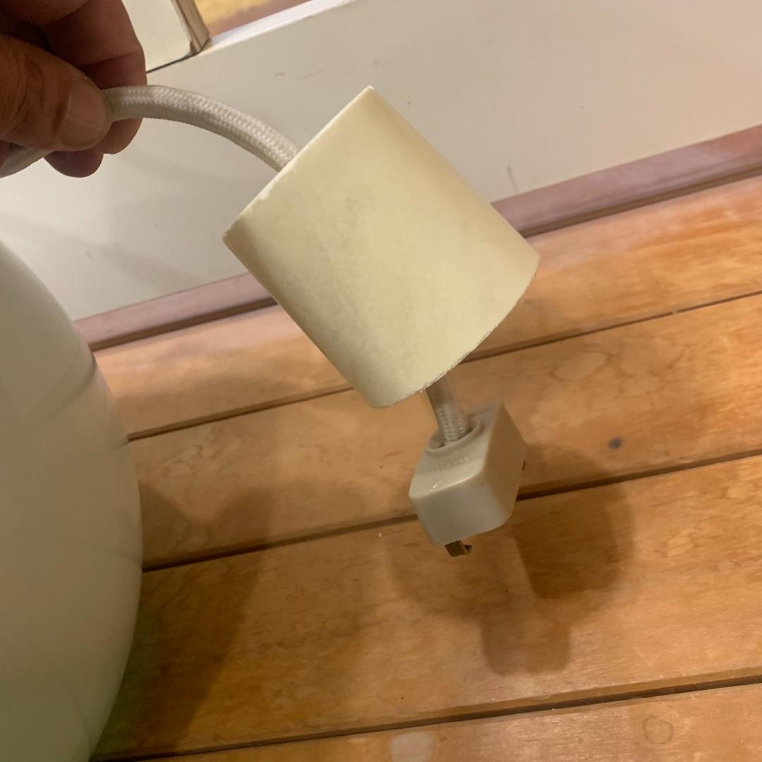 チューリップライト 緑 その4 昭和レトロ ペンダントライト コード交換済