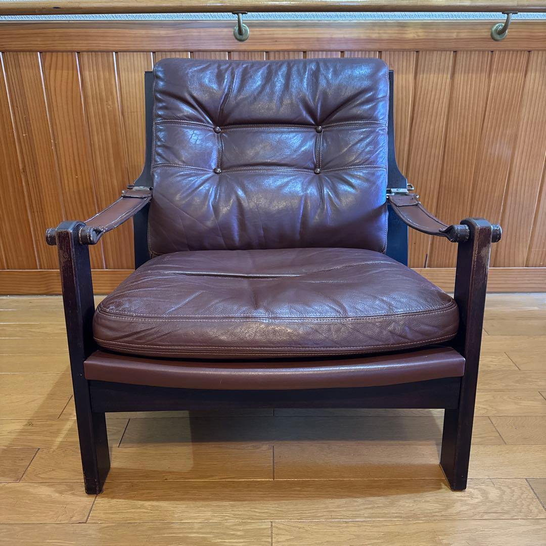 カンディハウス HOCK社 シャーフ 1人掛けソファ　マホガニー/本革　北欧