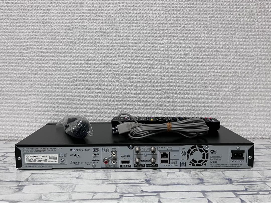 4K 1TB 3番組録画　シャープ　ブルーレイレコーダー　BD-NT1200
