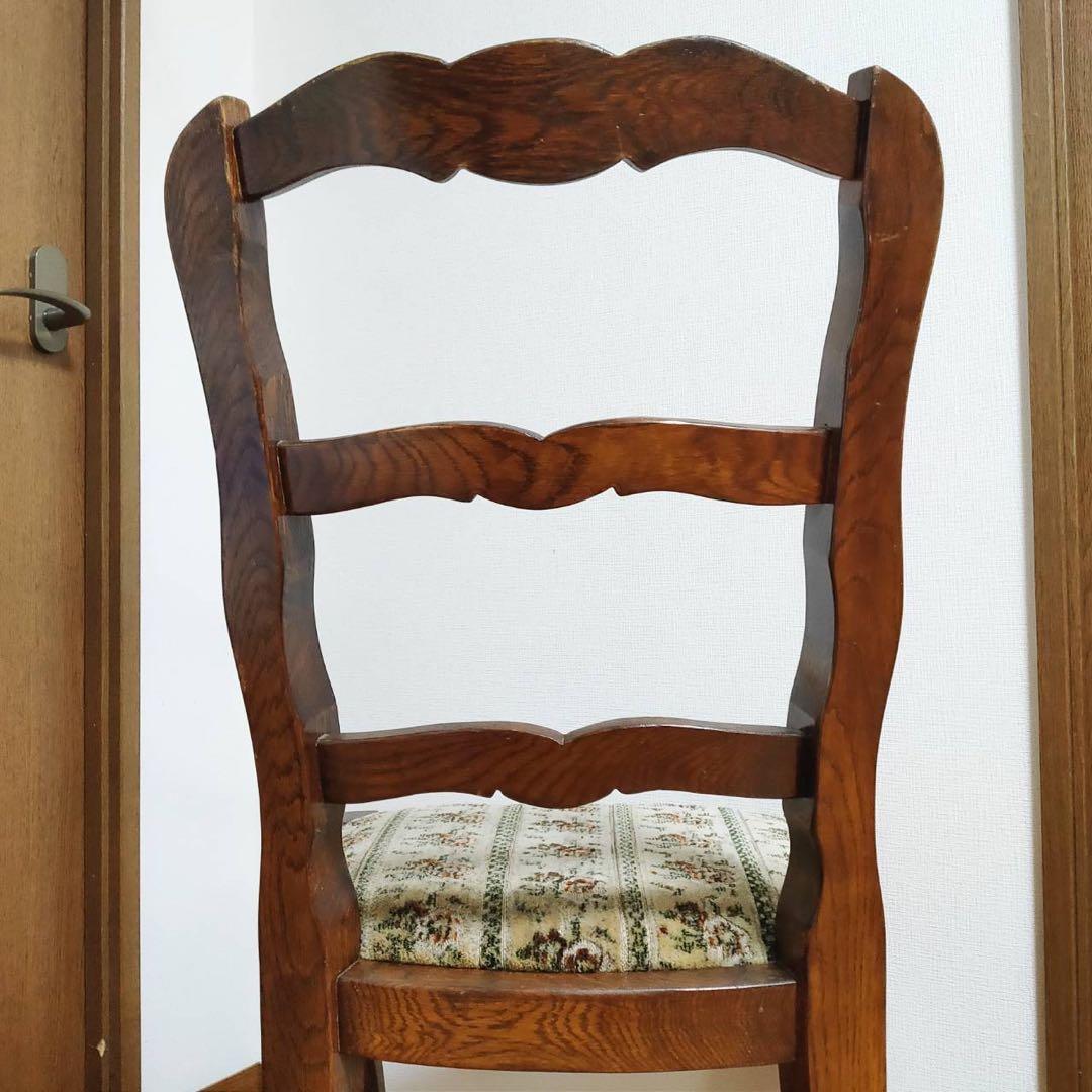 木製 アンティークデスクチェア ヴィンテージ 椅子 海外輸入家具 東欧製 猫脚