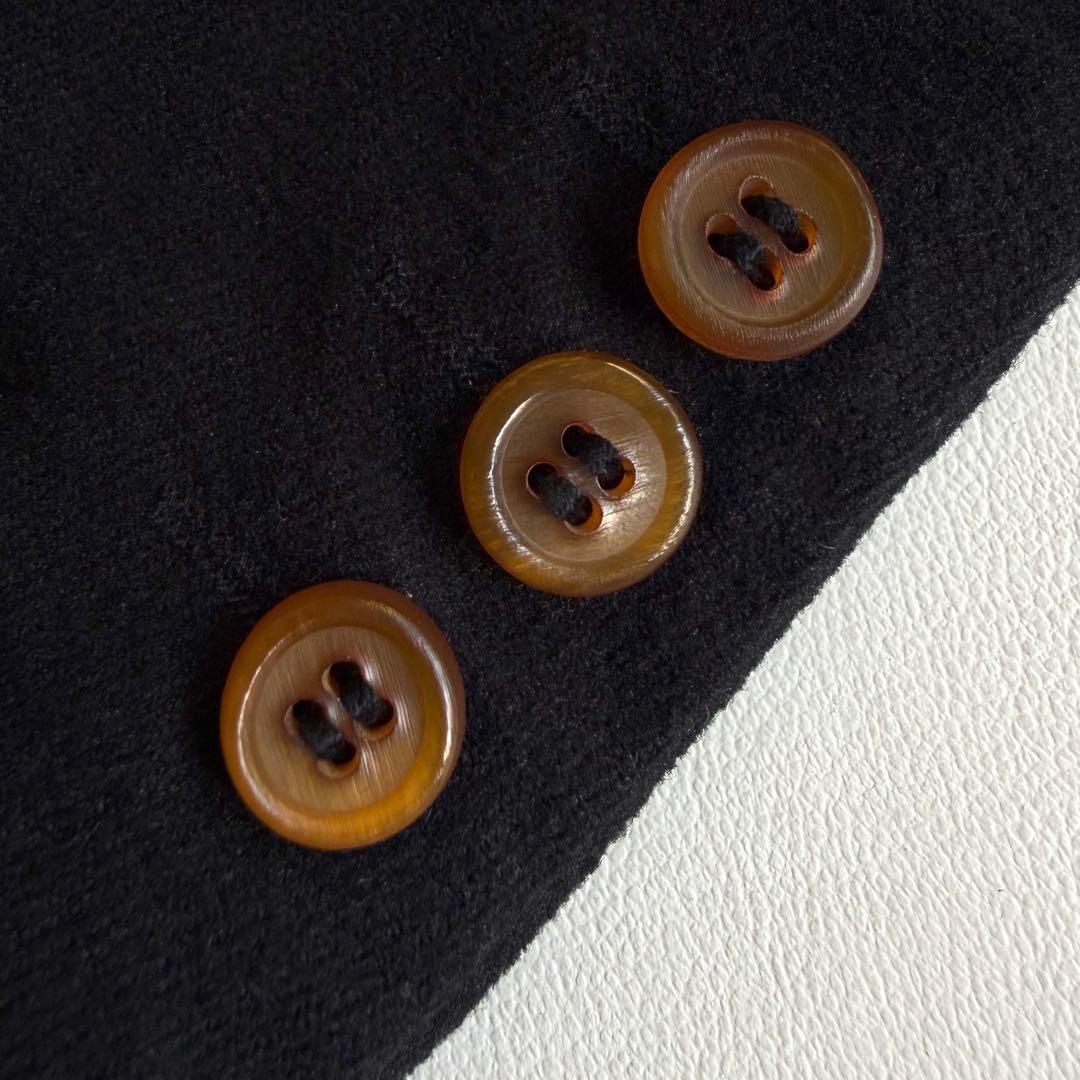 《美品》 コムデギャルソン コムコム ポリ縮 フリル ジャケット ブラック XS