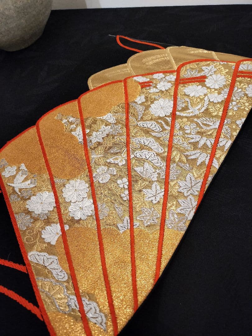 A669★逸品‼️豪華刺繍‼️ひな祭り‼️袋帯正絹テーブルランナー2m4cm