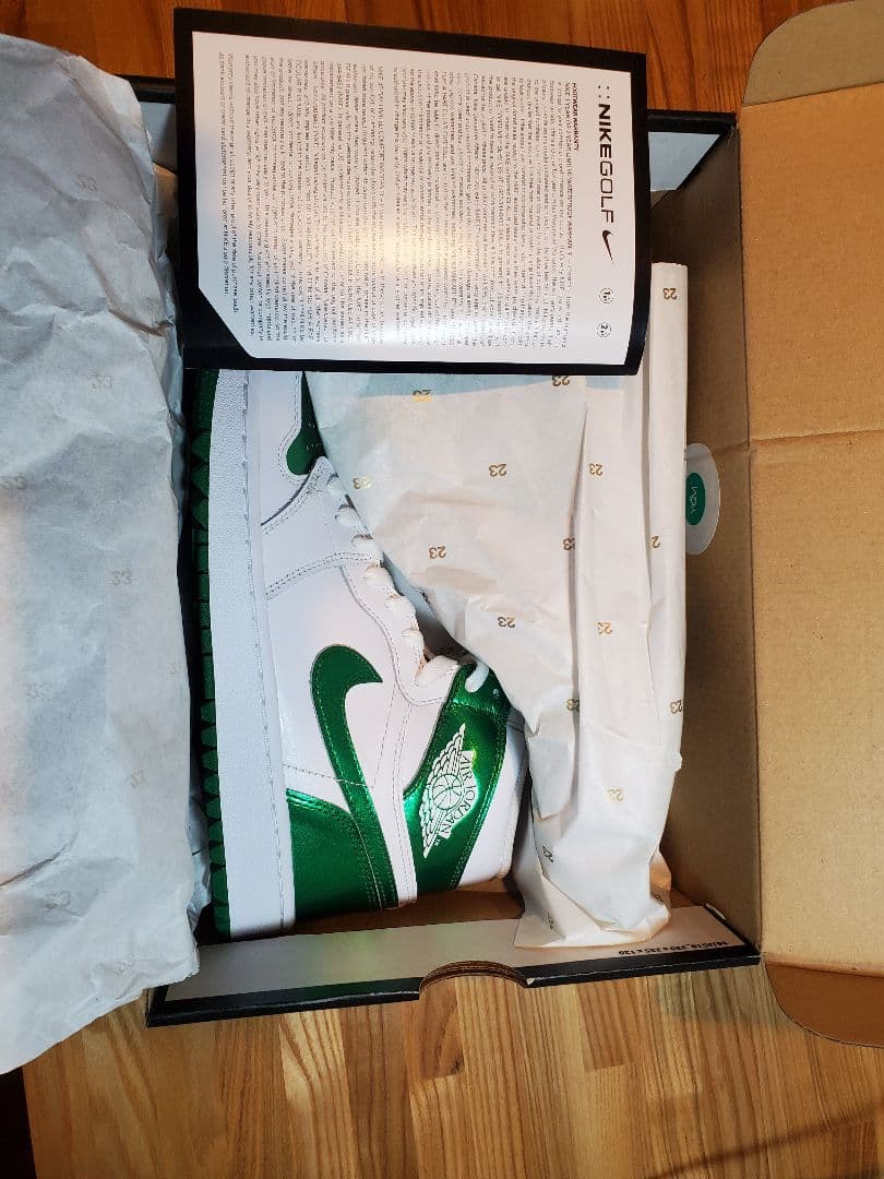AIR JORDAN 1 HIGH G 9.5 ホワイト/グリーン