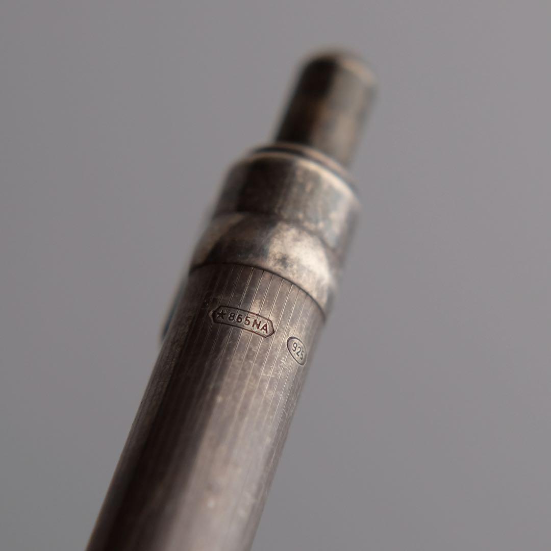 1970年 イタリア製925純銀製ノック式ボールペン、PERTEGAZ