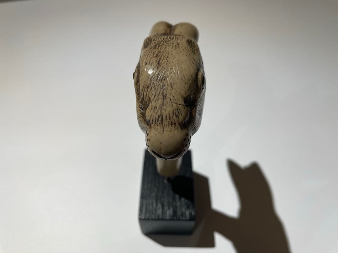 イギリス　アンティーク　ステッキ　柄の部分　ハンドル　兎　うさぎ　ラビット