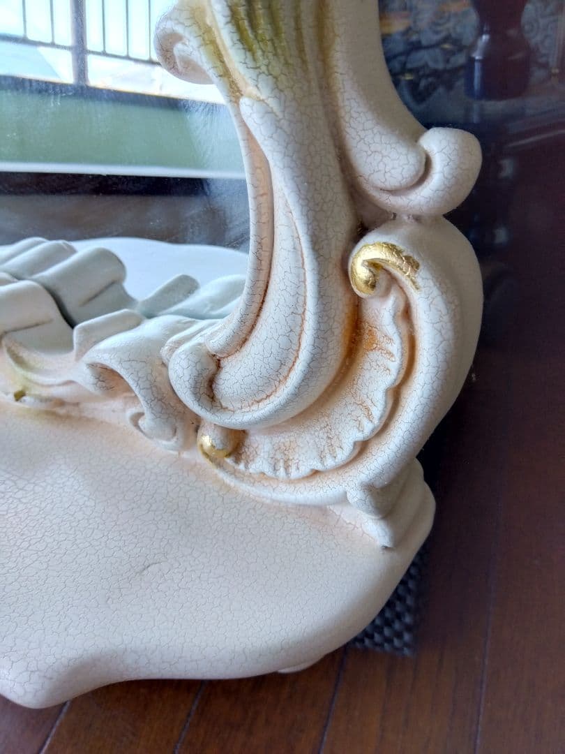 ロココ調　姫系ロマンチック壁掛けミラー　中古