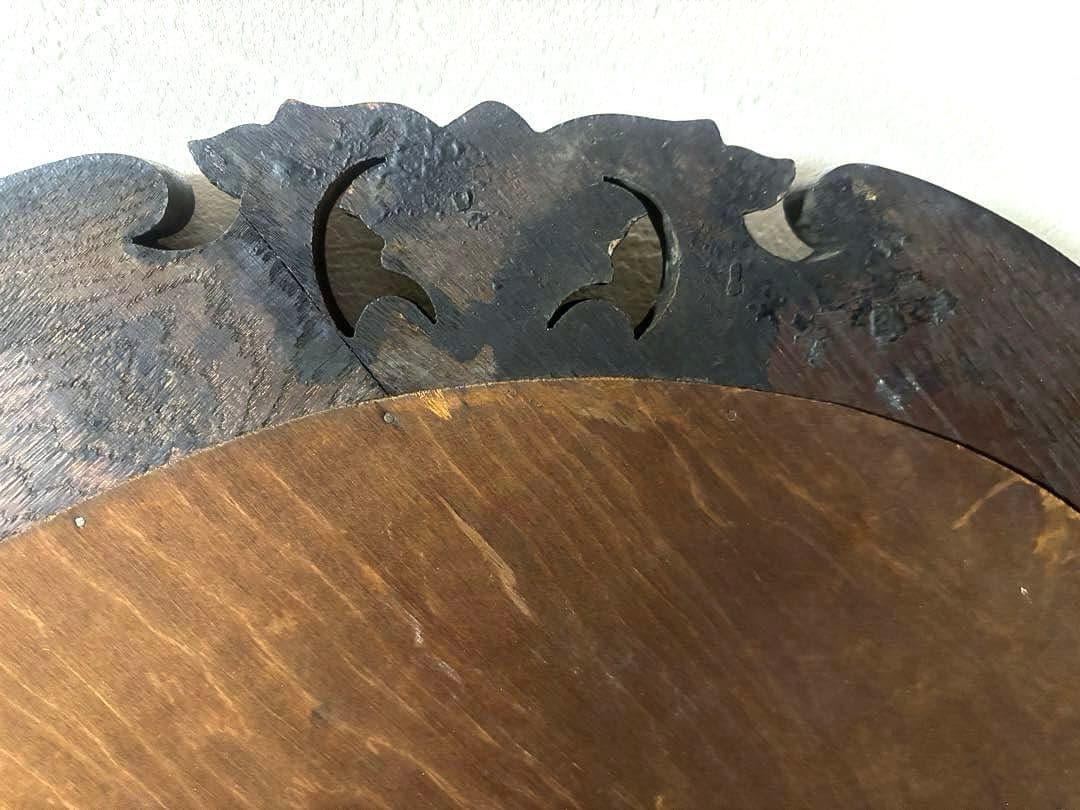 美品 アンティーク ヴィンテージ 英国 ウォールミラー 鏡 イギリス 楕円