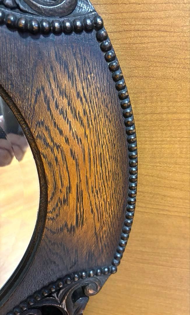 美品 アンティーク ヴィンテージ 英国 ウォールミラー 鏡 イギリス 楕円