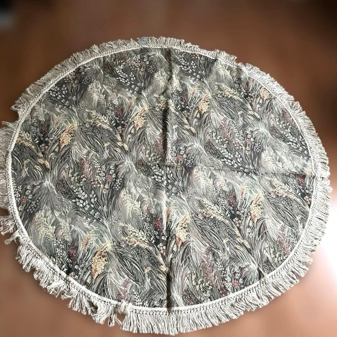 旧西ドイツ製　ゴブラン織円形テーブルクロス 150cm 70’sヴィンテージ