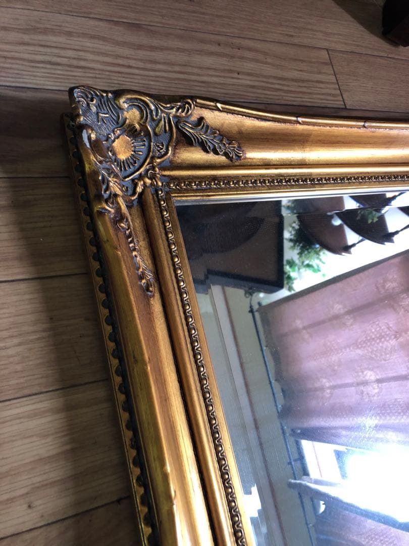 ミラー　アンティーク調　ロココ調　姿見　スタンドミラー　宮殿風　ヨーロピアン風