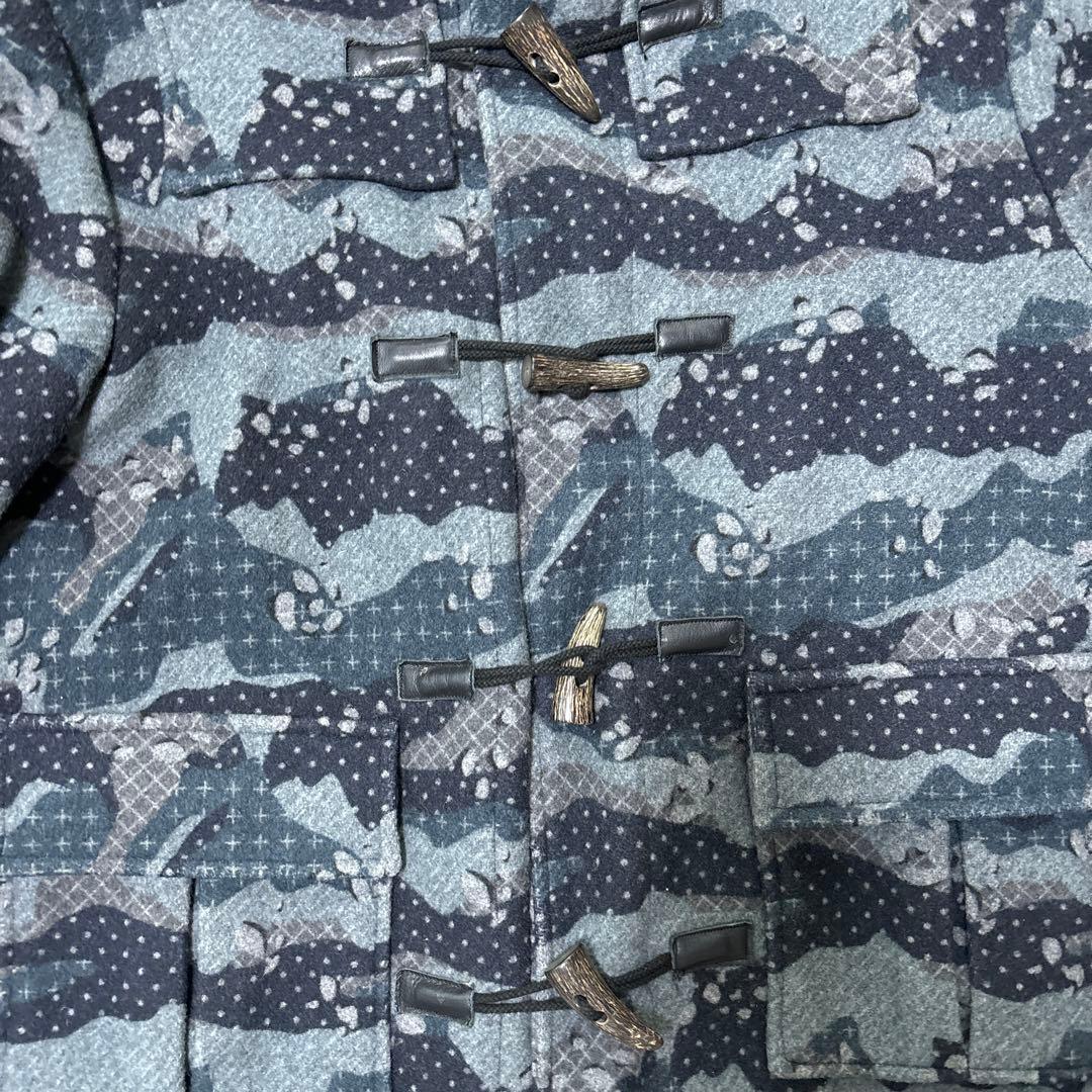 00s Swagger ウール ダッフルコート カモ柄 M