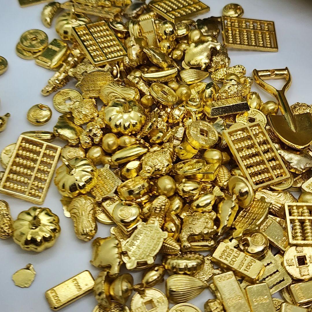 【金運爆上げ】真鍮製 開運風水アイテム一式／元宝・金塊・銭・そろばんアバカス付き