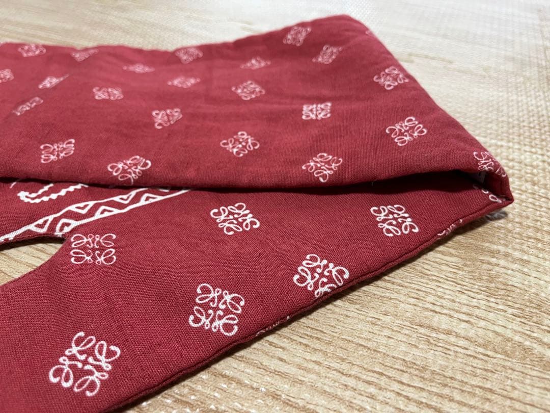 美品 メンズ LOEWE (ロエベ ) ペイズリー風バンダナ柄ストール