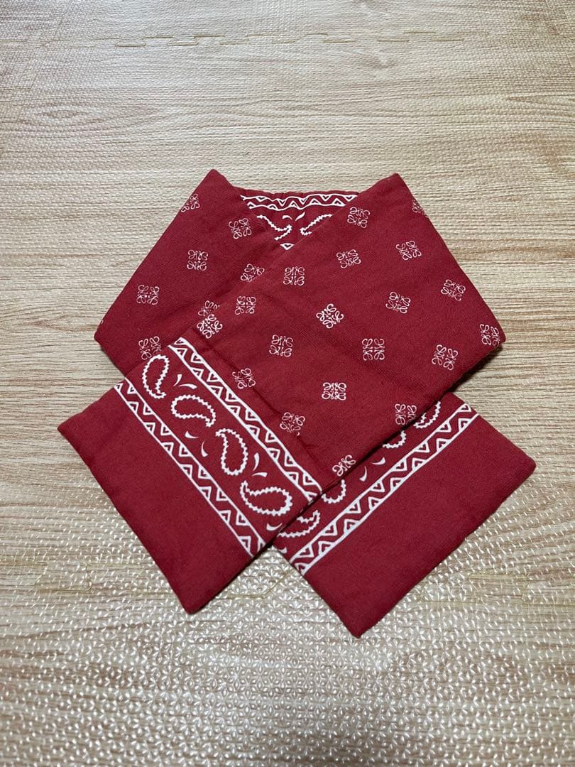 美品 メンズ LOEWE (ロエベ ) ペイズリー風バンダナ柄ストール