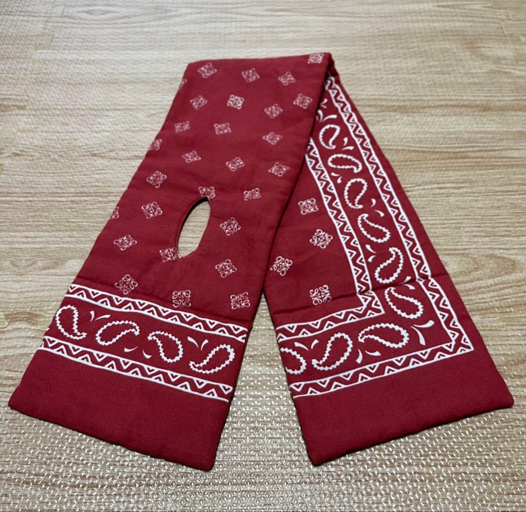 美品 メンズ LOEWE (ロエベ ) ペイズリー風バンダナ柄ストール