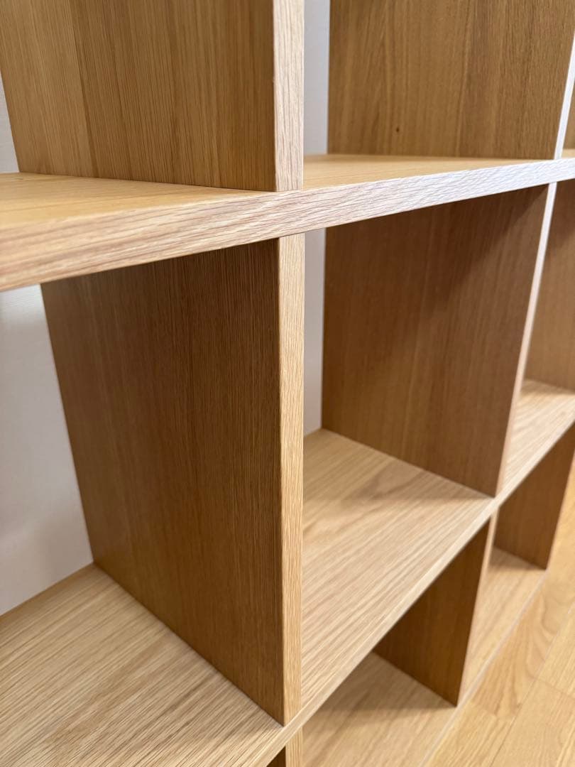 【みー】無印良品 スタッキングシェルフ 3段×3列 オーク材