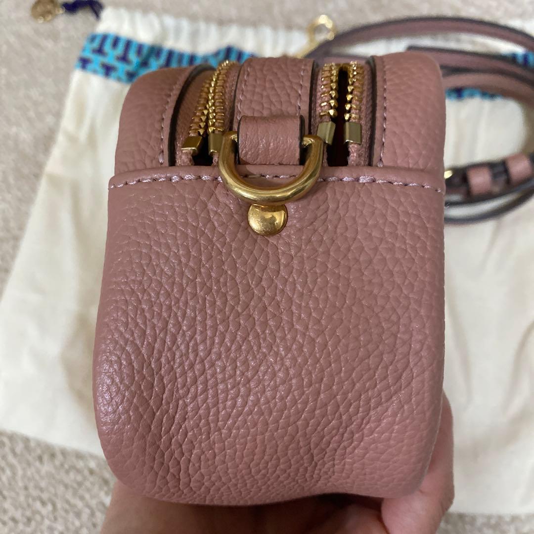 Tory Burch ピンク レザー ショルダーバッグ