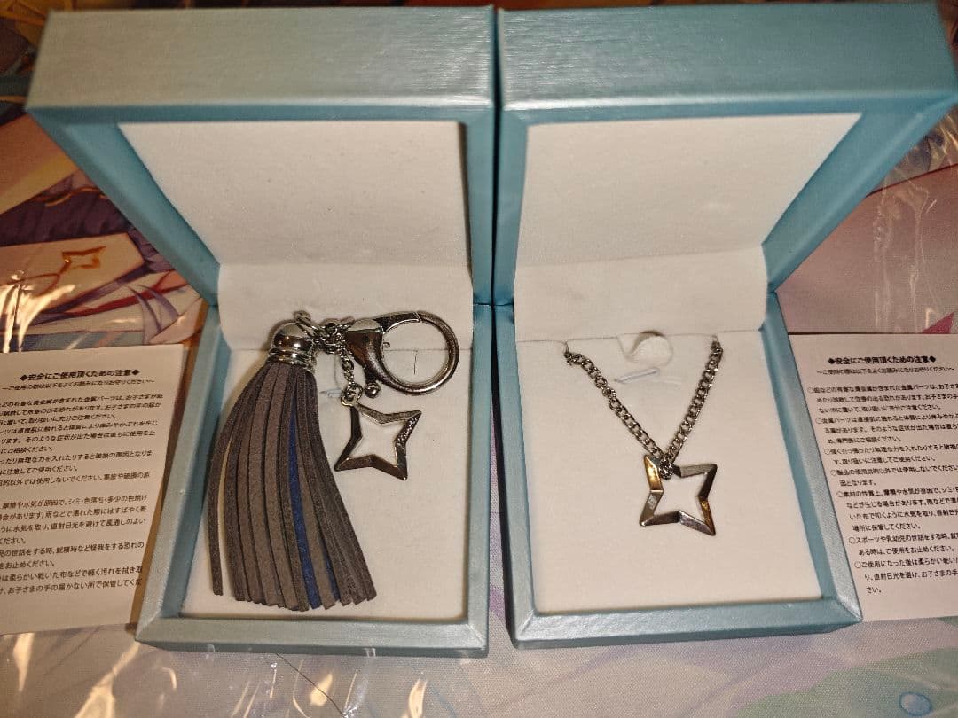 天音かなた 活動1周年記念ネックレス＆タッセルチャーム ゴールド&シルバーver