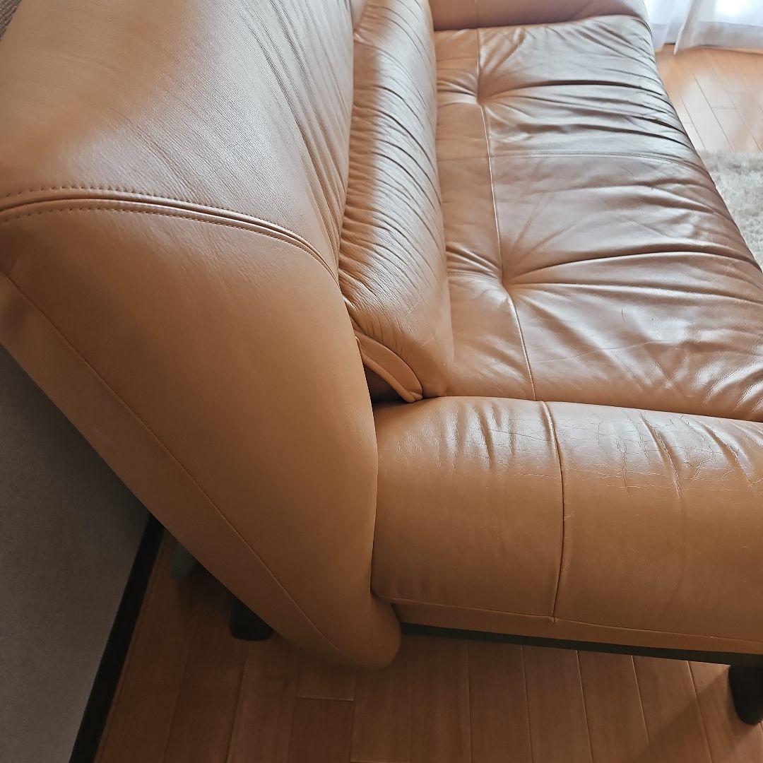 カリモク　Karimoku　レザー　ソファ　3人掛け