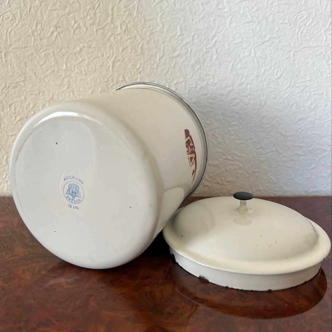 KOCKUMS SWEDEN スウェーデン ビンテージ ホーロー キャニスター