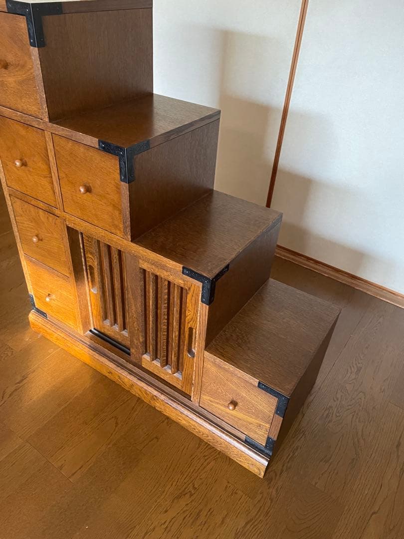 葉山家具 階段タンス（階段型木製収納キャビネット）