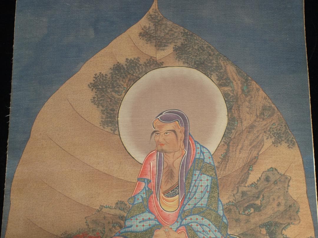 明時代 肉筆保證　掛け軸　捲り 古董品古美術 BD823C11-4