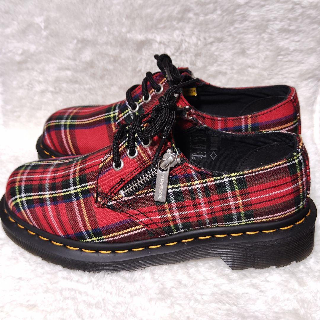 極美品✨ Dr.Martens ブーツ 3ホール 赤 タータンチェック 1461
