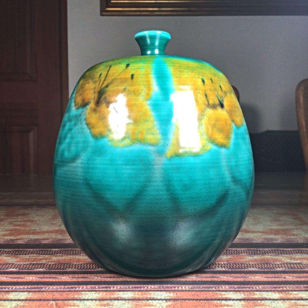 『プレうー特価』　九谷焼　古九谷風　松浦慎弥　『色銘　美楧』　壺