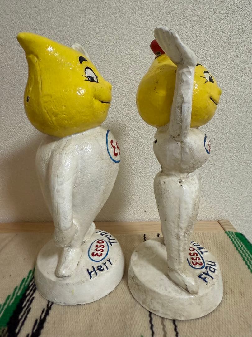 ビンテージ　ESSO エッソ　貯金箱　エッソボーイ エッソガール 企業物 広告