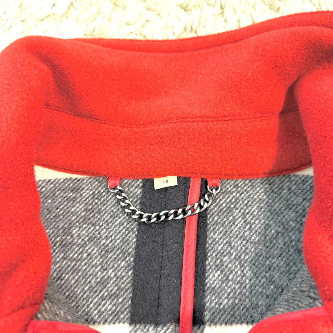 【希少サイズ2XL】　バーバリー ダッフルコート 現行タグ メガチェック　ウール