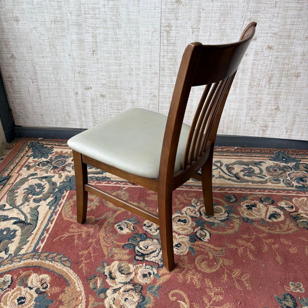 ① 昭和レトロ カリモク ダイニングチェア 木製椅子 古家具 グレー ビンテージ