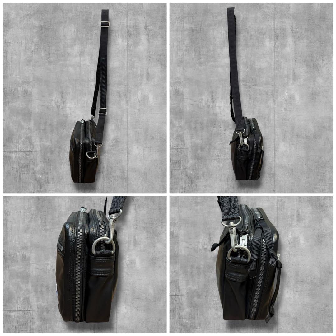 【極美品】ラゲッジレーベル 青タグ ニューライナー ショルダーバッグ 2層 黒