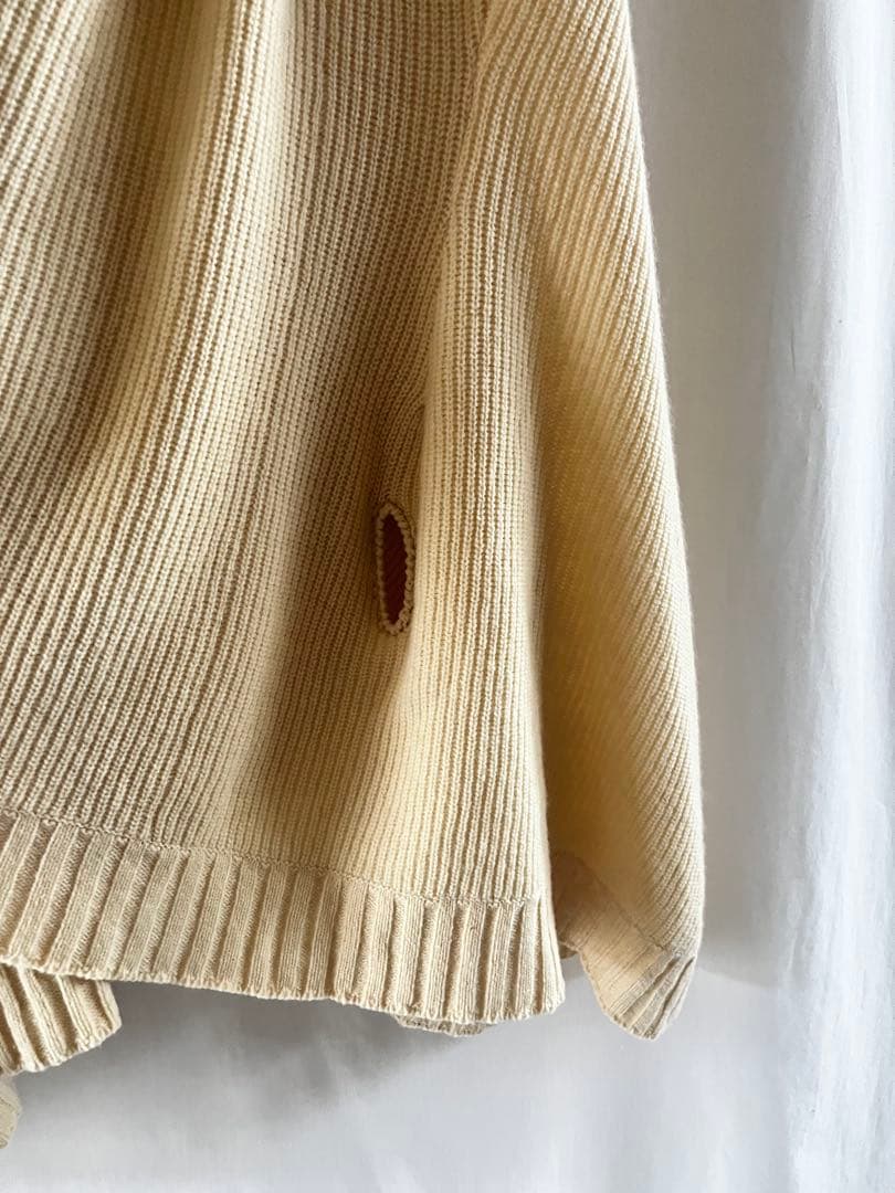 sacai サカイ ショールカラー ニットポンチョ カーディガン