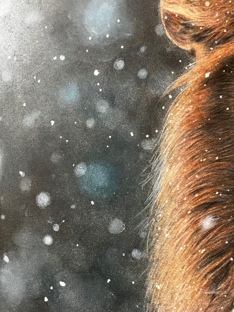 凍空と 色鉛筆画 パステル