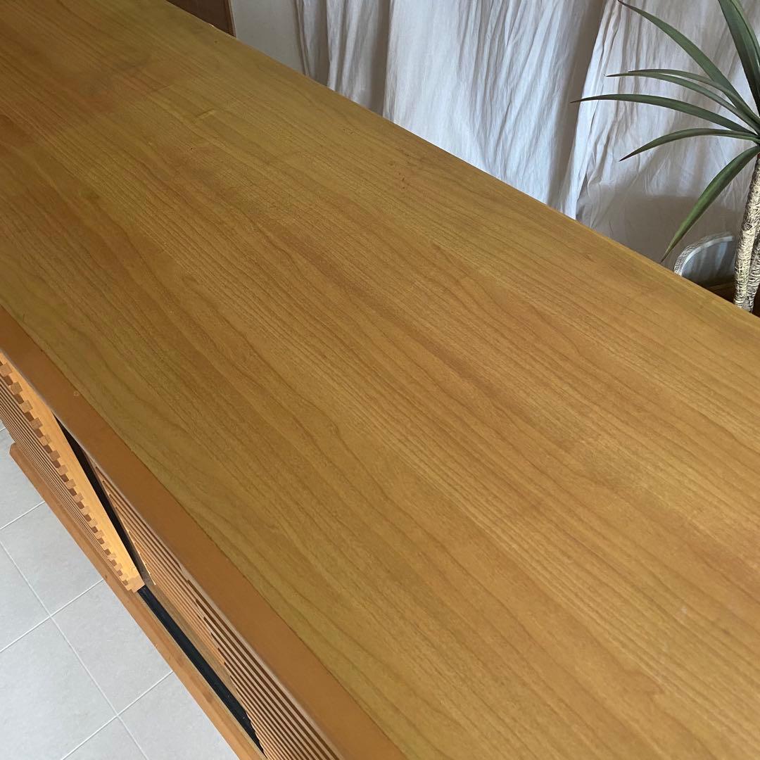 北欧　格子　キャビネット　サイドボード　ナチュラル　モダン　チェスト　棚