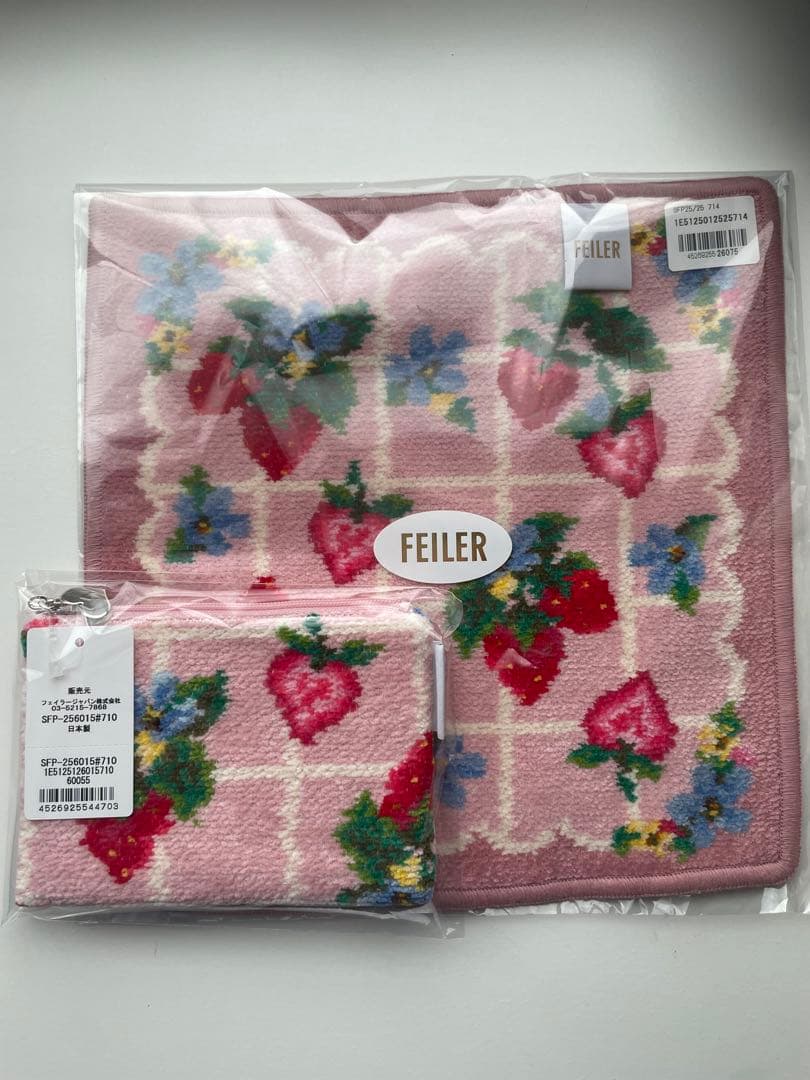 フェイラー　ストロベリーフィールドプティ　ハンカチ　ティッシュポーチ