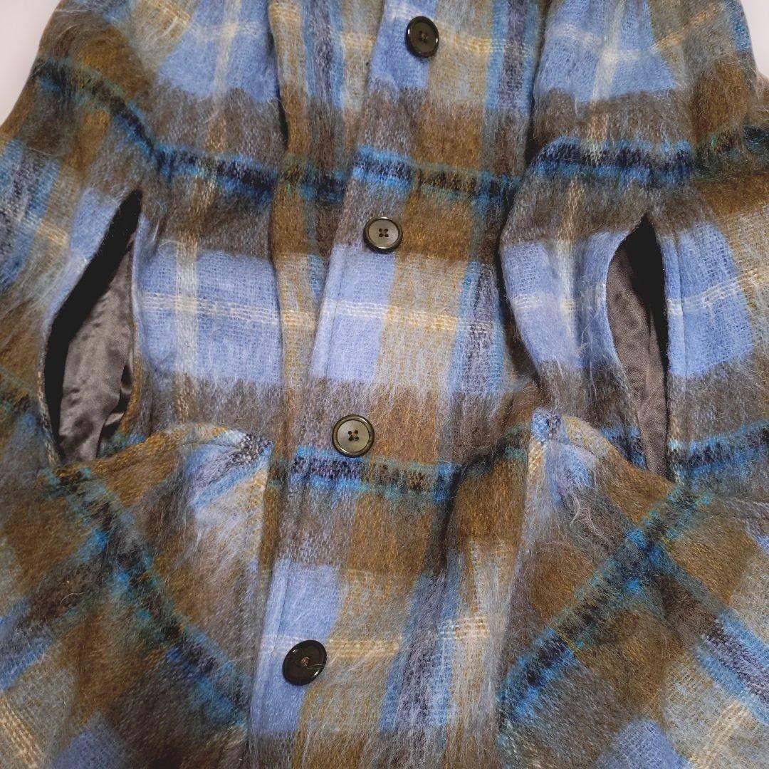 【YORKLAND】ビンテージモヘアケープロングコート　スコットランド製