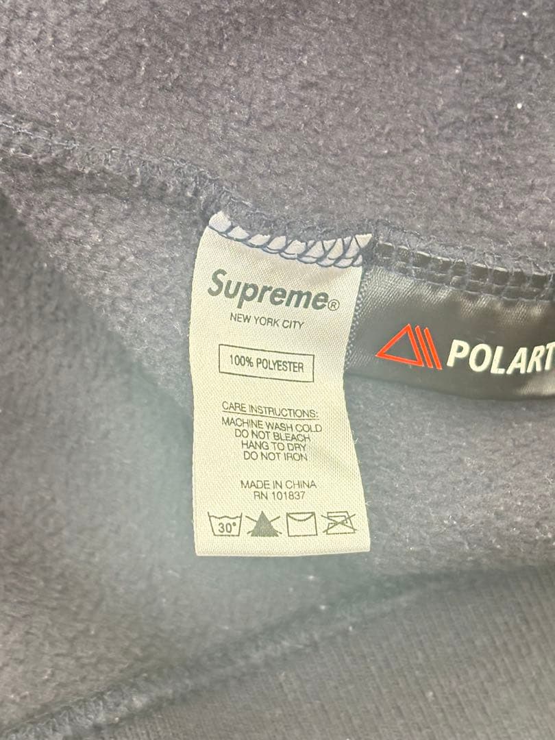 Supreme Polartec Small Box CrewneckネイビーM