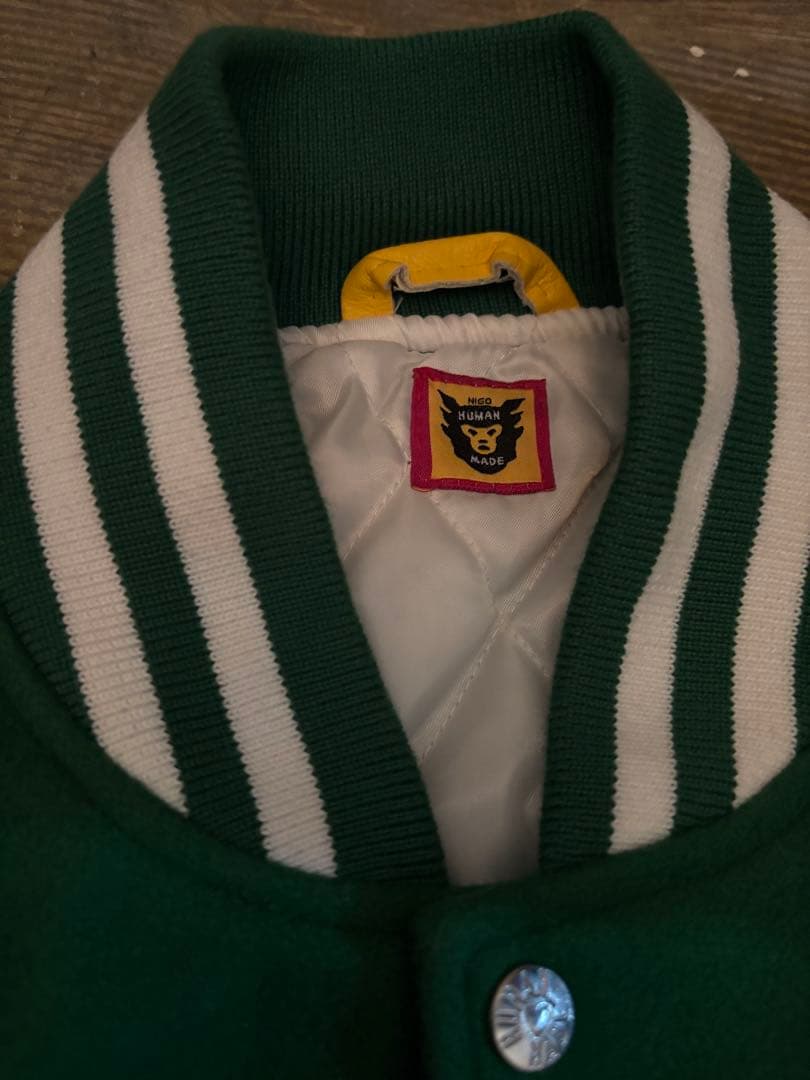 HUMAN MADE スタジャン 緑/黄 虎刺繍