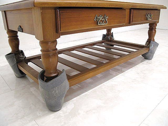 【未使用品】スペイン DANVES パイン材センターテーブル リビングテーブル