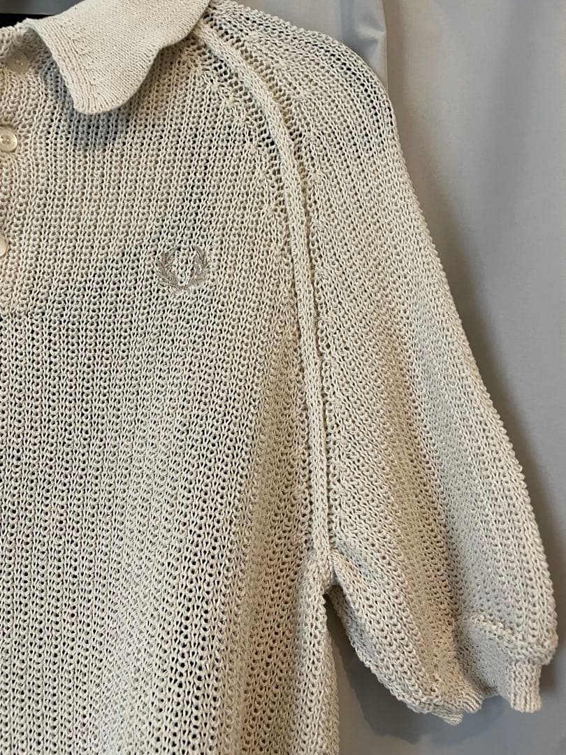 【みん】FRED PERRY フレッドペリー ニットポロ リネンライク