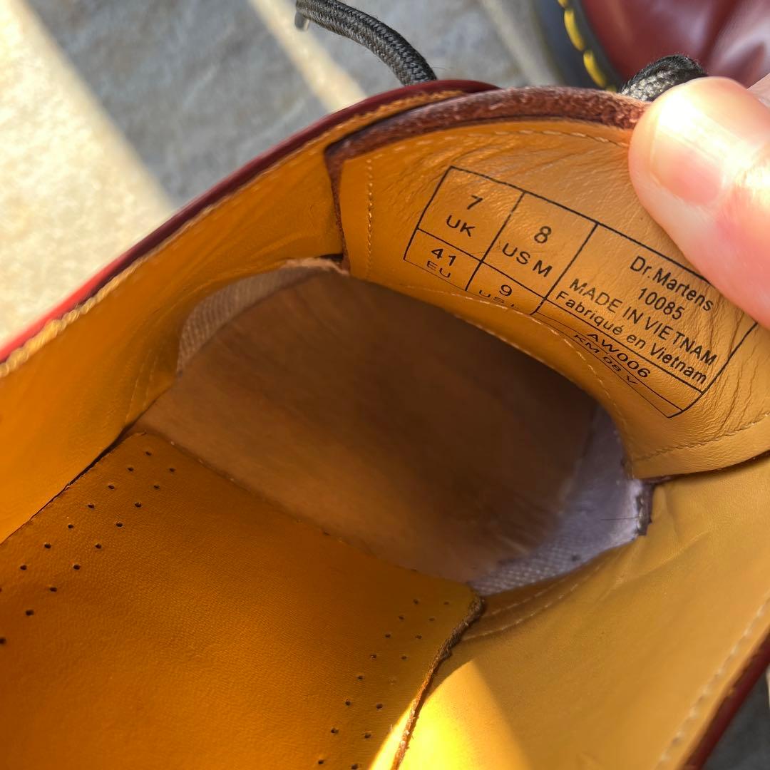 Dr. Martens バーガンディ UK7 レースアップ ドクターマーチン