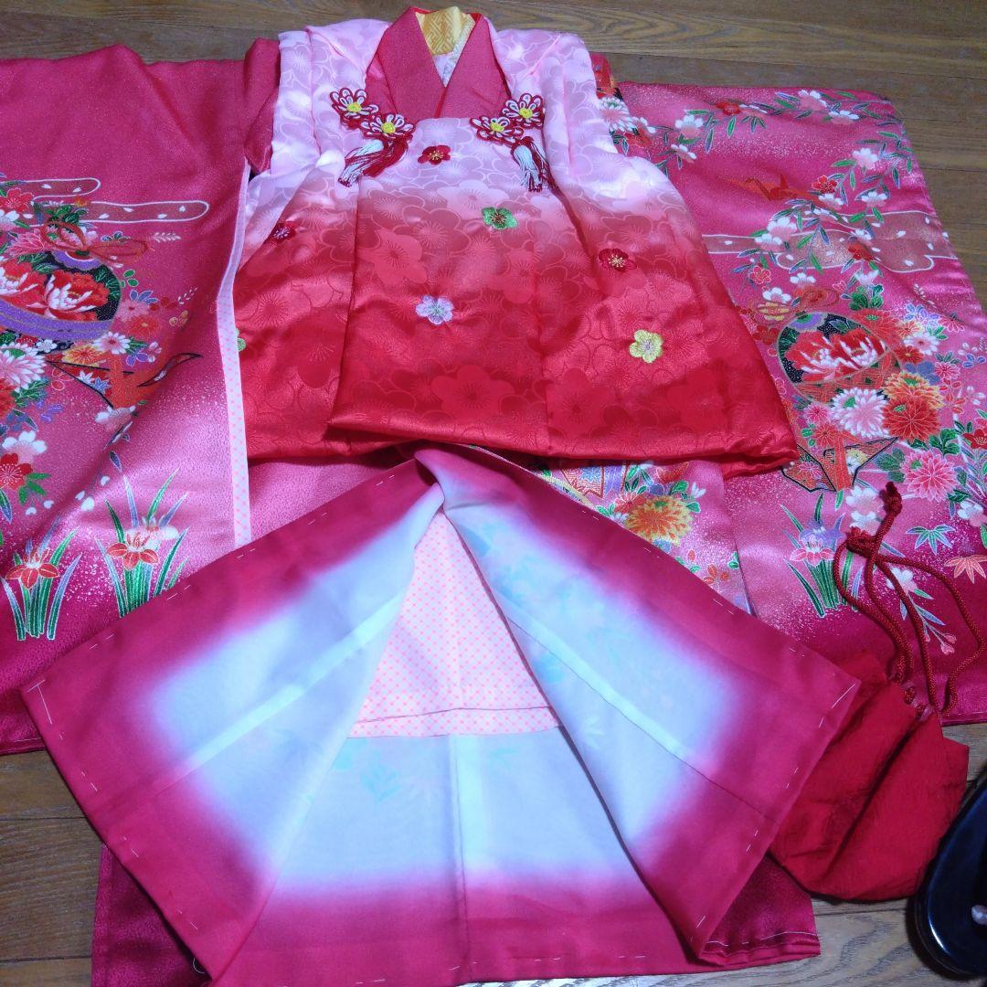美品★美しいグラデーションの被布と着物と小物★七五三
