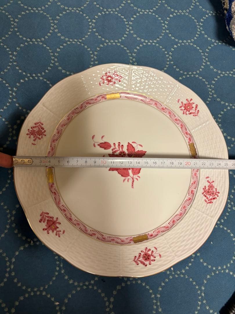 HEREND ヘレンド　アポニーピンク③プレート皿　25cm２枚
