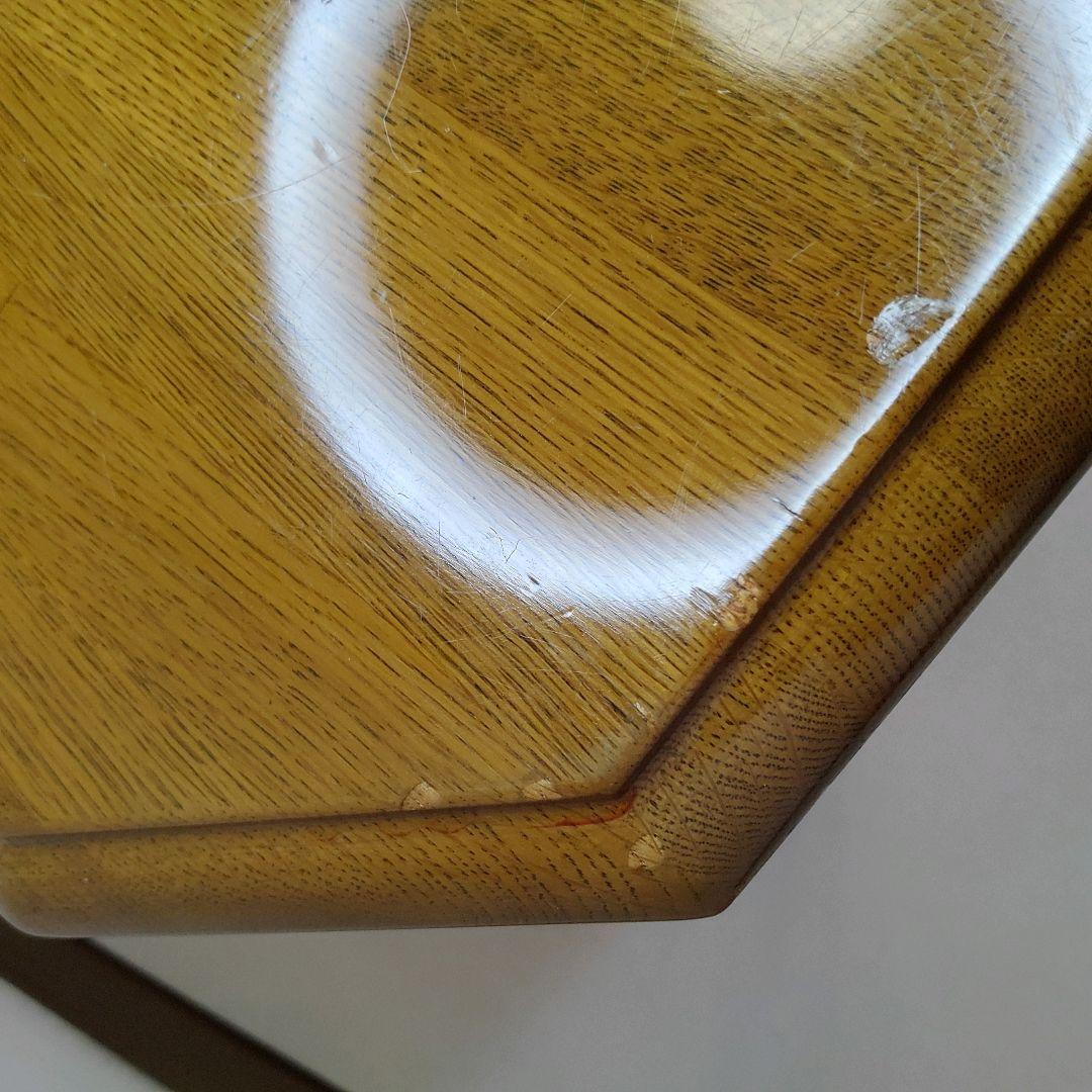 カントリー家具 オーク材 センターテーブル 天然木 オーク材 八角形 ろくろ脚