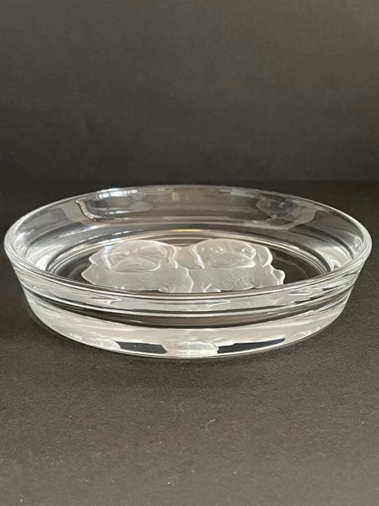 クリスタルトレー飾り皿　ビーグル犬