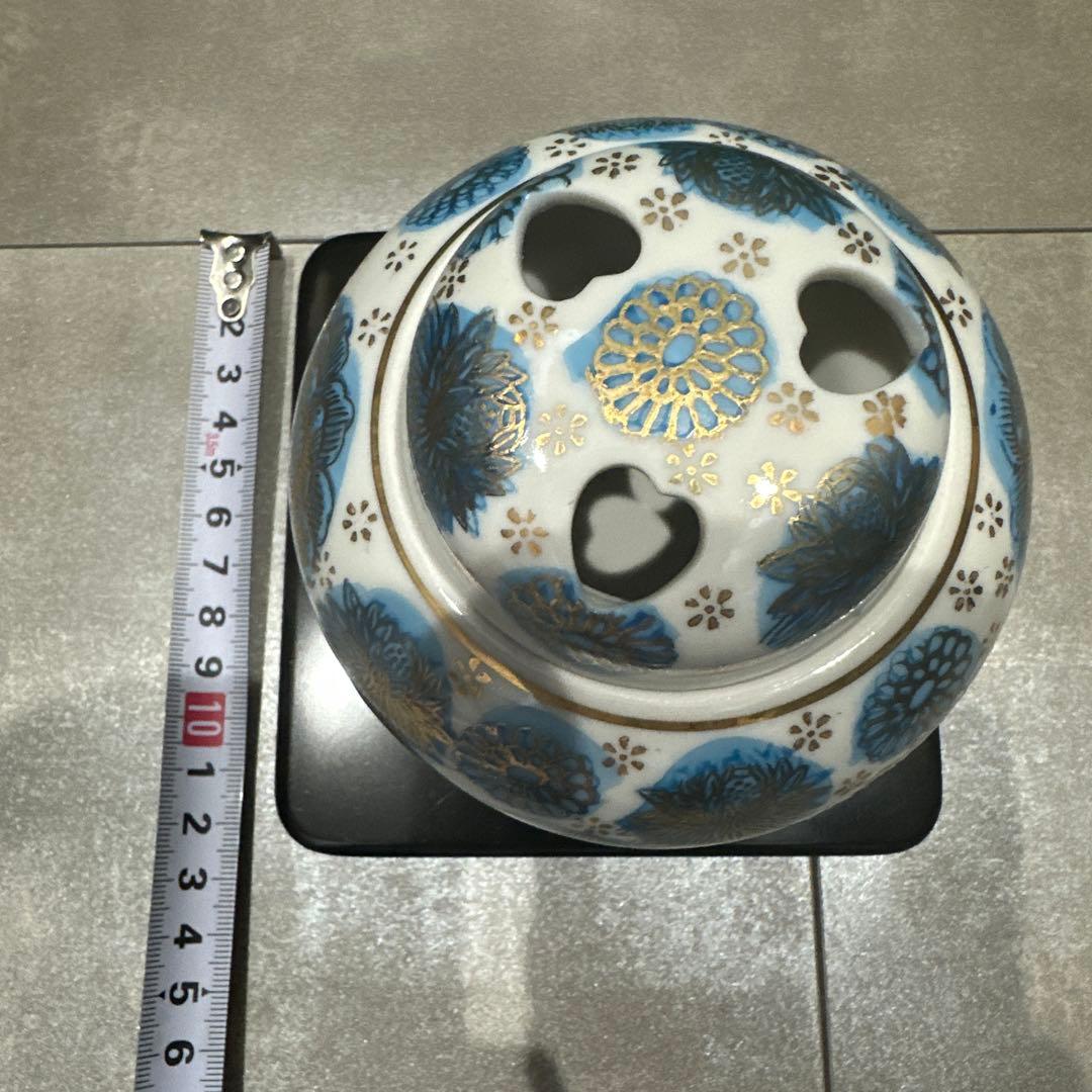 九谷焼　青花詰　香炉