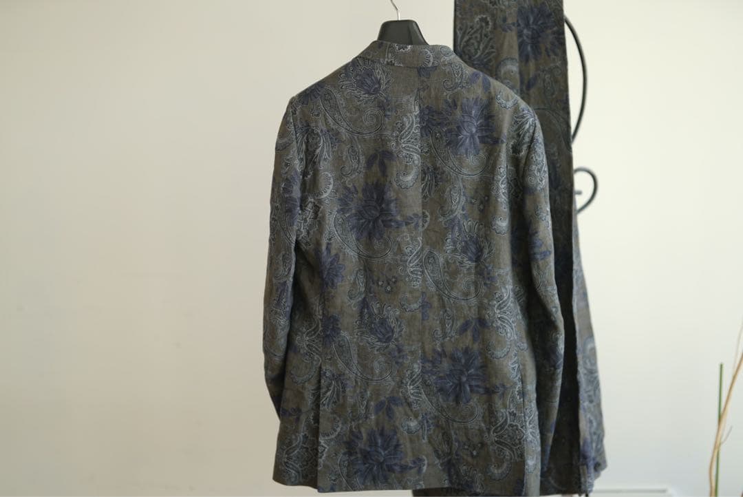 size:50 ETRO ペイズリー 花柄 セットアップ スーツ ジャケット