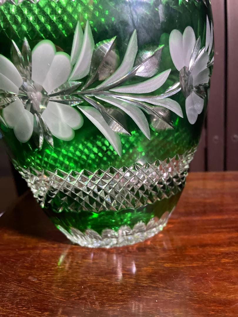 希少　ドイツ製　花瓶　フラワーベース　緑
